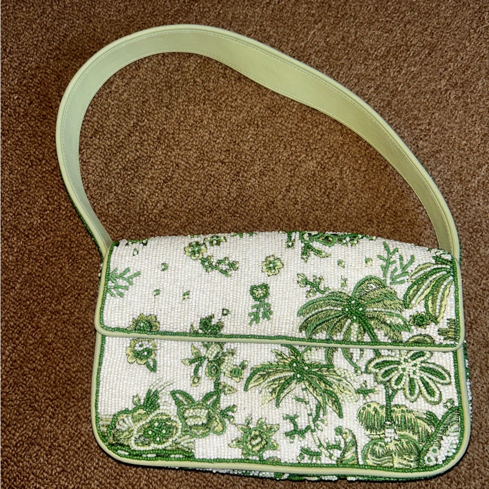 STAUD Floral Beaded Tommy Bag
